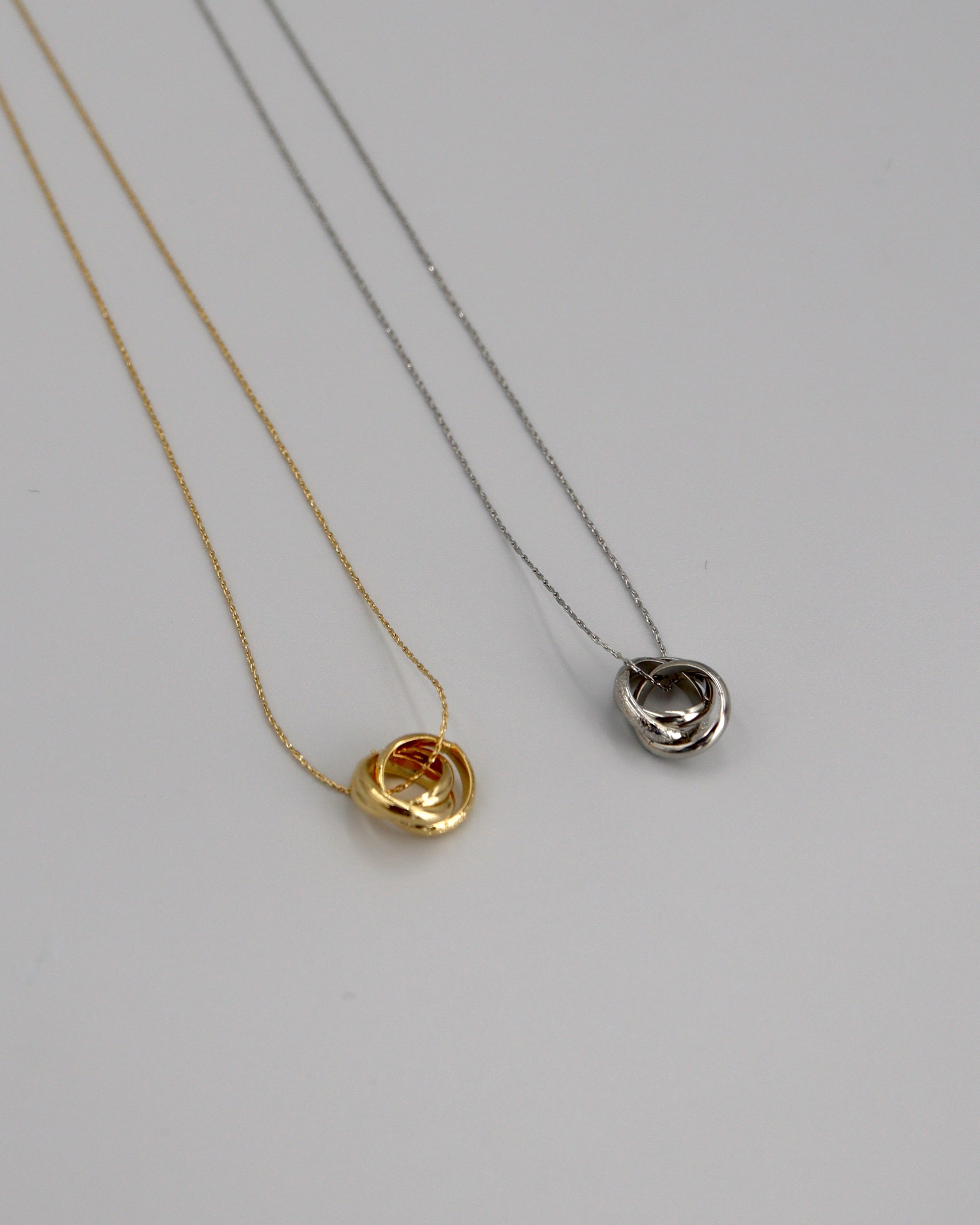 triple ring necklace - beller
