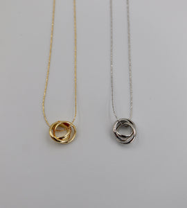 triple ring necklace