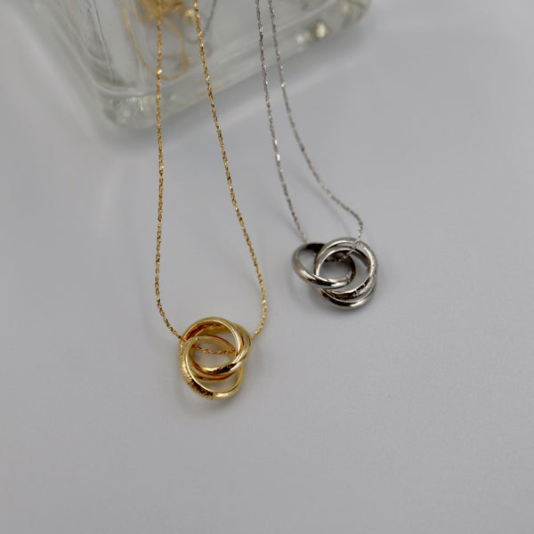 triple ring necklace - beller