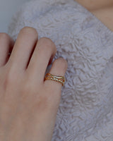 dot wave pinky ring & ear cuff