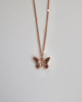 shiny butterfly necklace