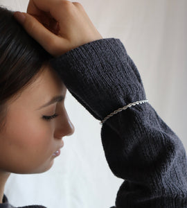 twisted rope stainless bracelet (stainless steel)
