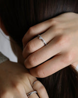 minimal cubic zir Ring(stainless steel)