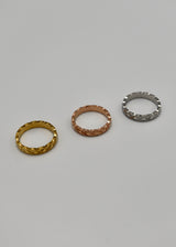 quilting pattern stainless ring