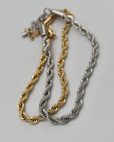 twisted rope stainless bracelet（stainless steel）