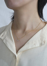 solitaire drop stainless necklace (stainless steel)