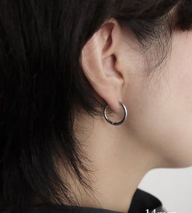 simple hoop stainless pierce