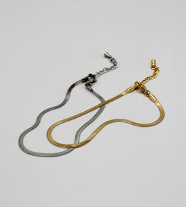flat snake stainless bracelet