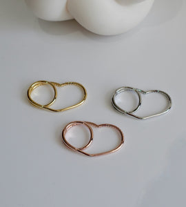 zir heart two finger ring