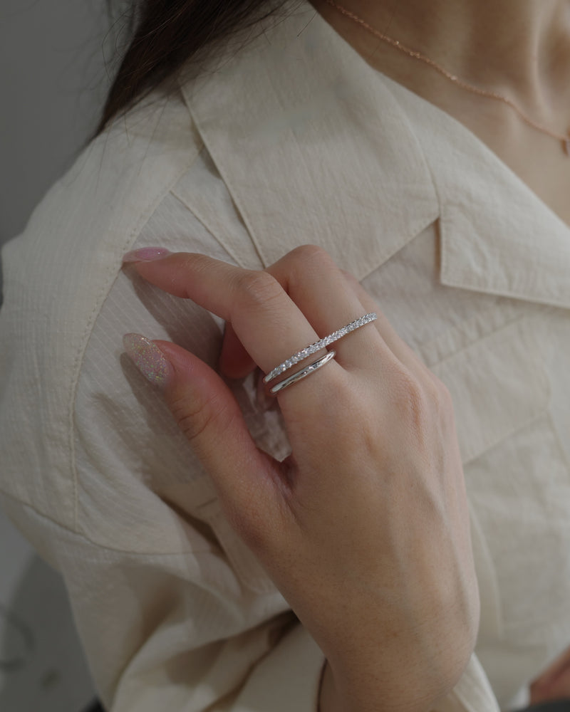 zir heart two finger ring