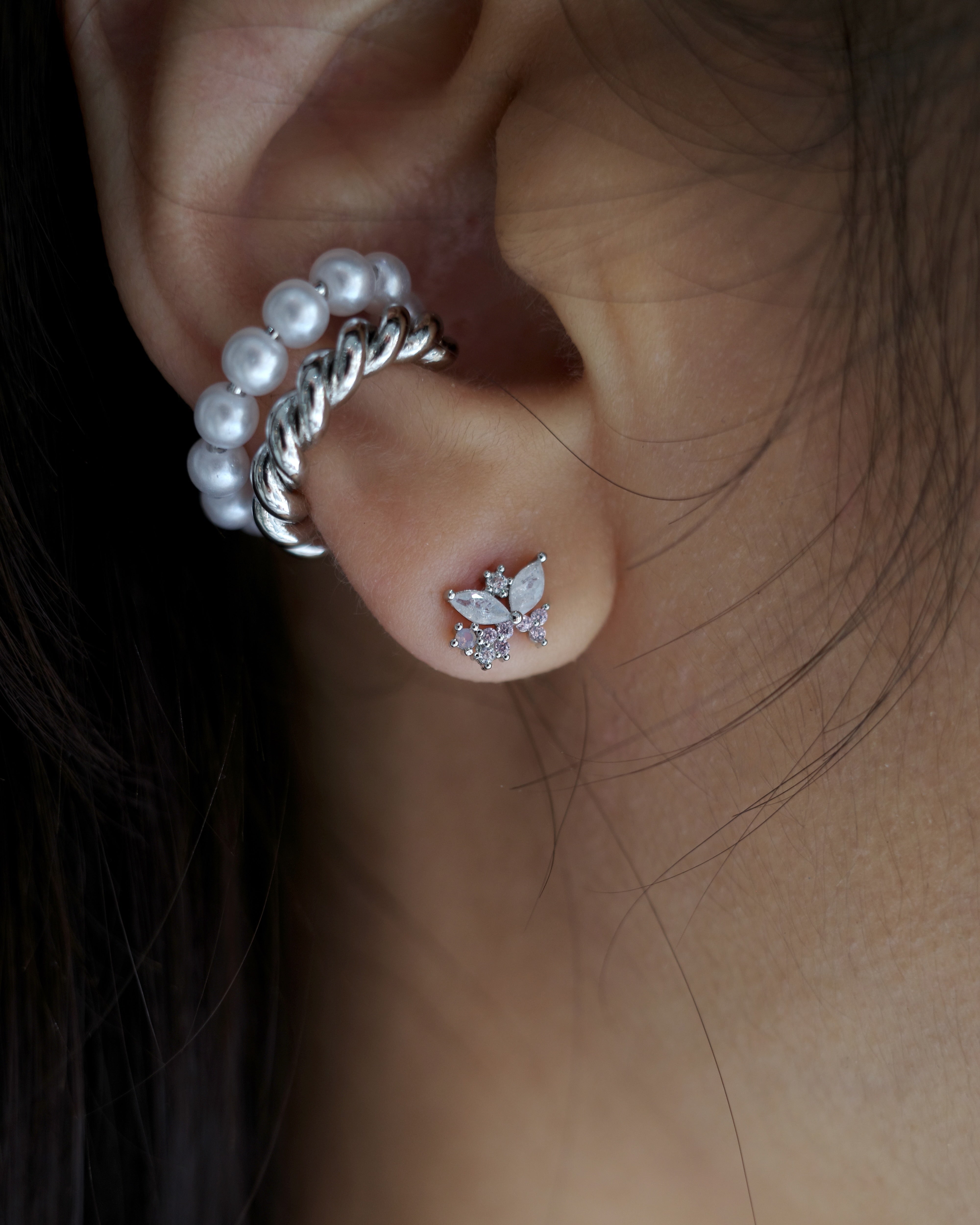 zir butterfly pierce & earring - beller