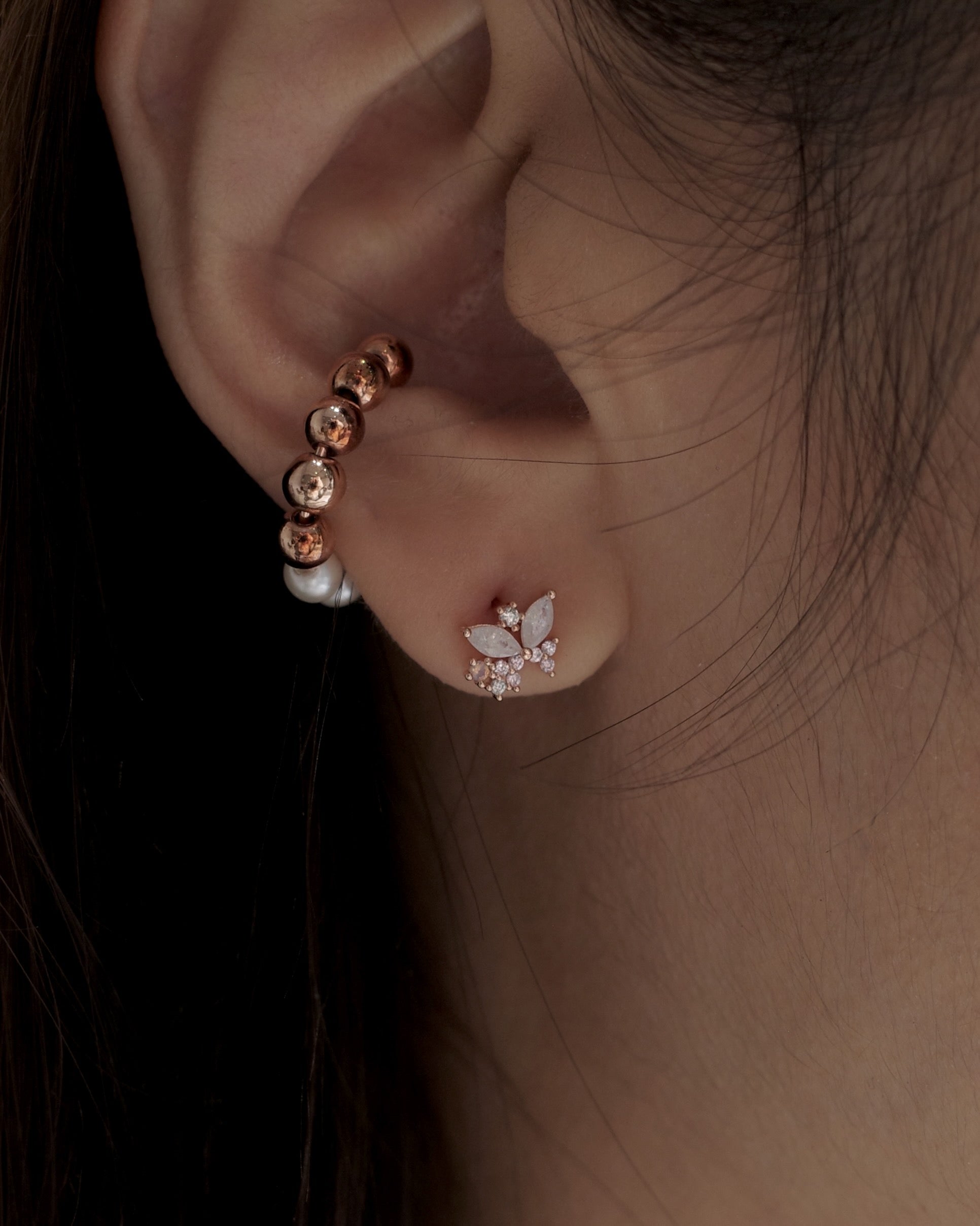 zir butterfly pierce & earring - beller