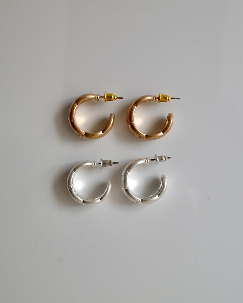 cross matte hoop  pierce