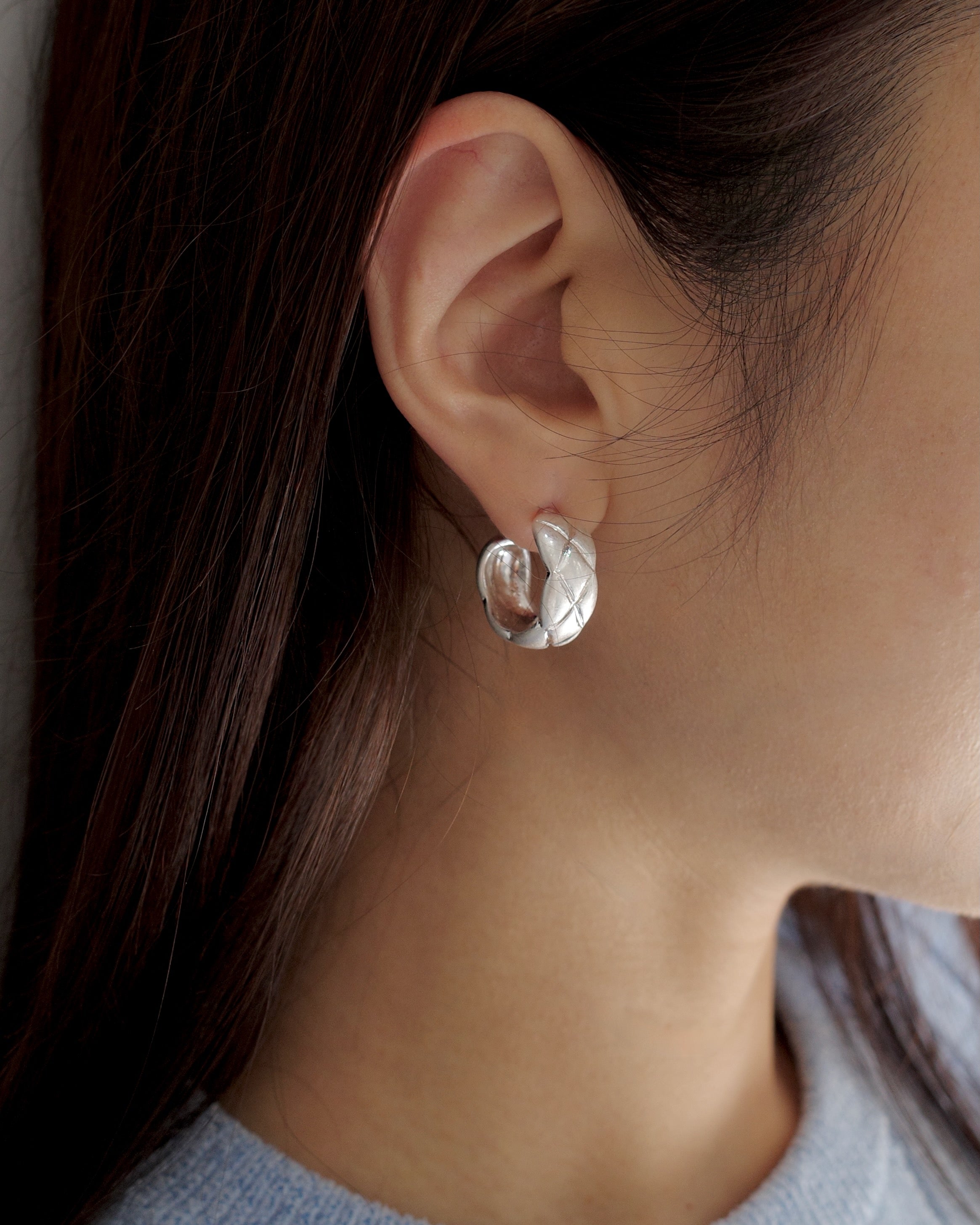 cross matte hoop pierce - beller