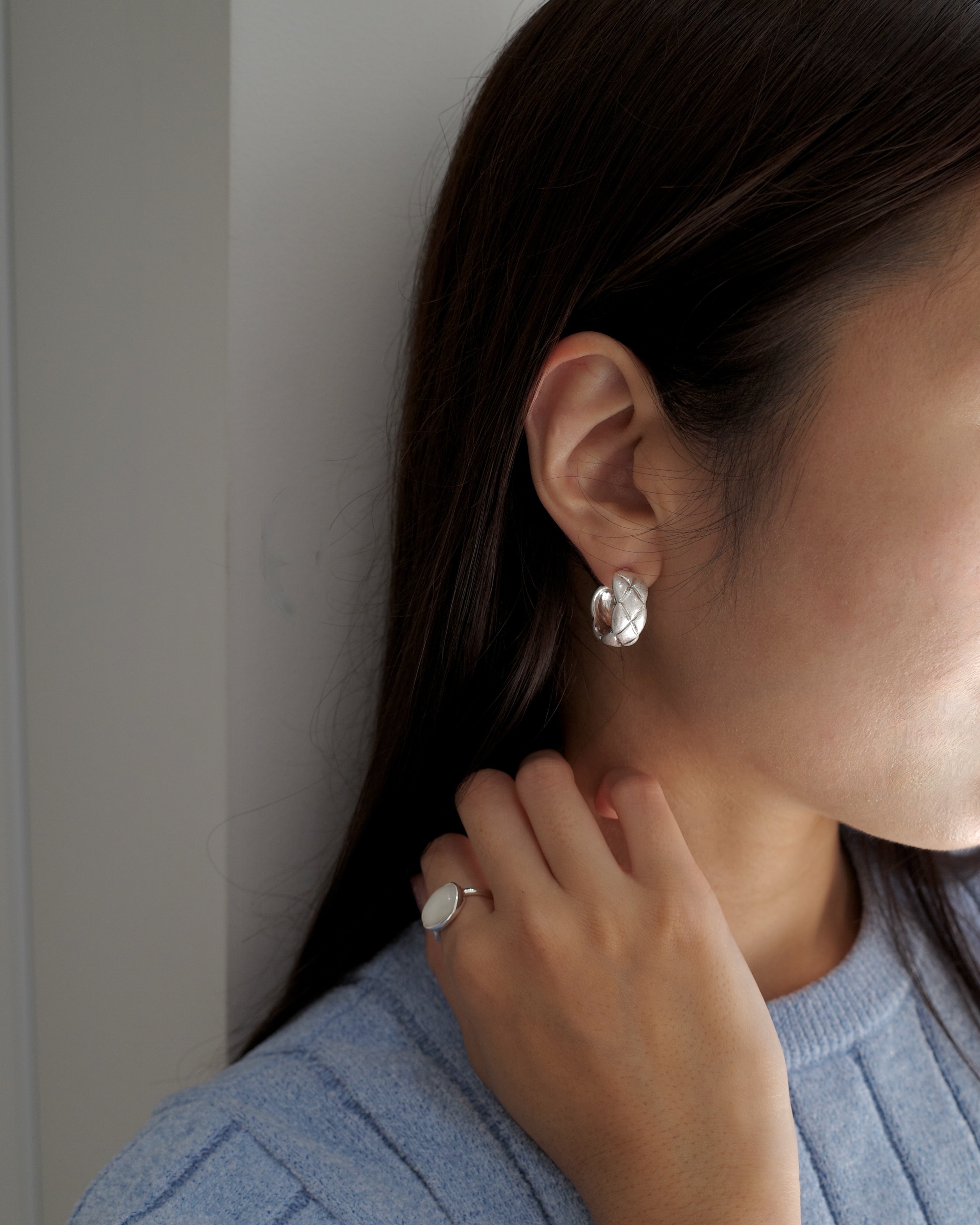 cross matte hoop pierce - beller