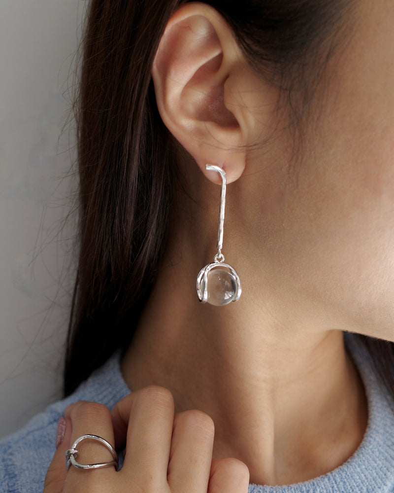 hanging glass ball pierce