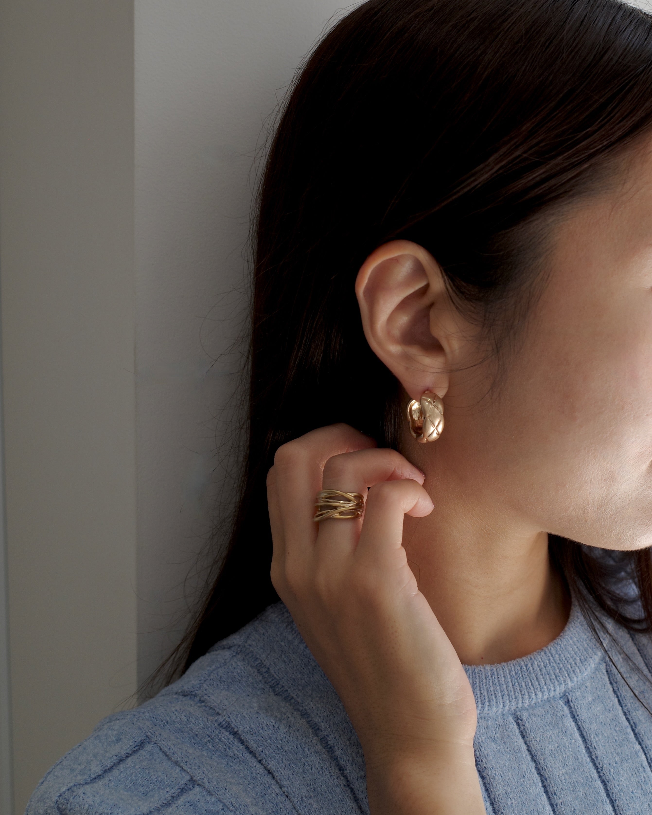 cross matte hoop pierce - beller