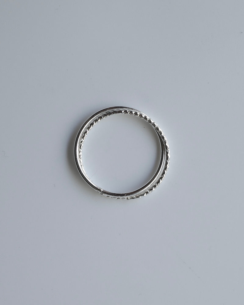 double line ring (silver925)