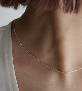 simple chain necklace (silver925)