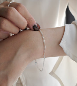 dot & chain bracelet（silver925）