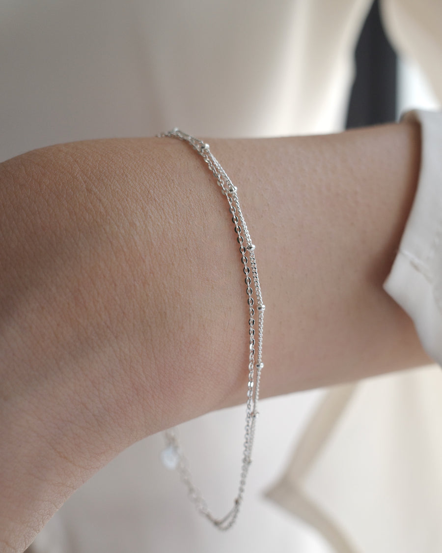 double chain bracelet (silver925) – beller