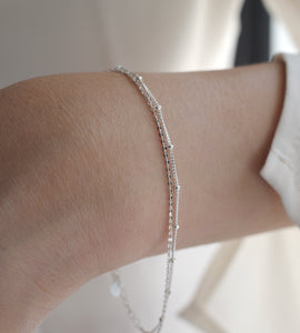 dot & chain bracelet（silver925）