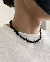 black scatter necklace