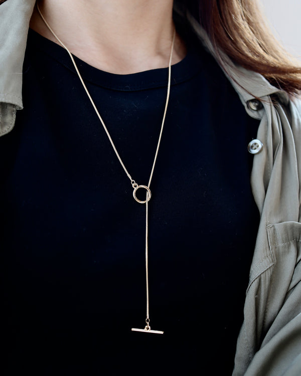 lock chain long necklace