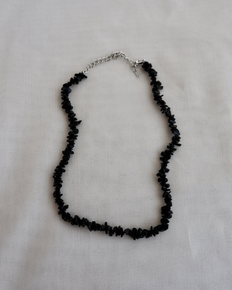 black scatter necklace