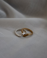 matte golsil wave ring