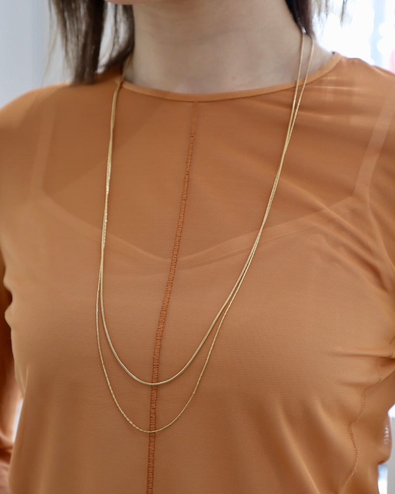 two line long necklace