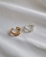 dot wave pinky ring & ear cuff