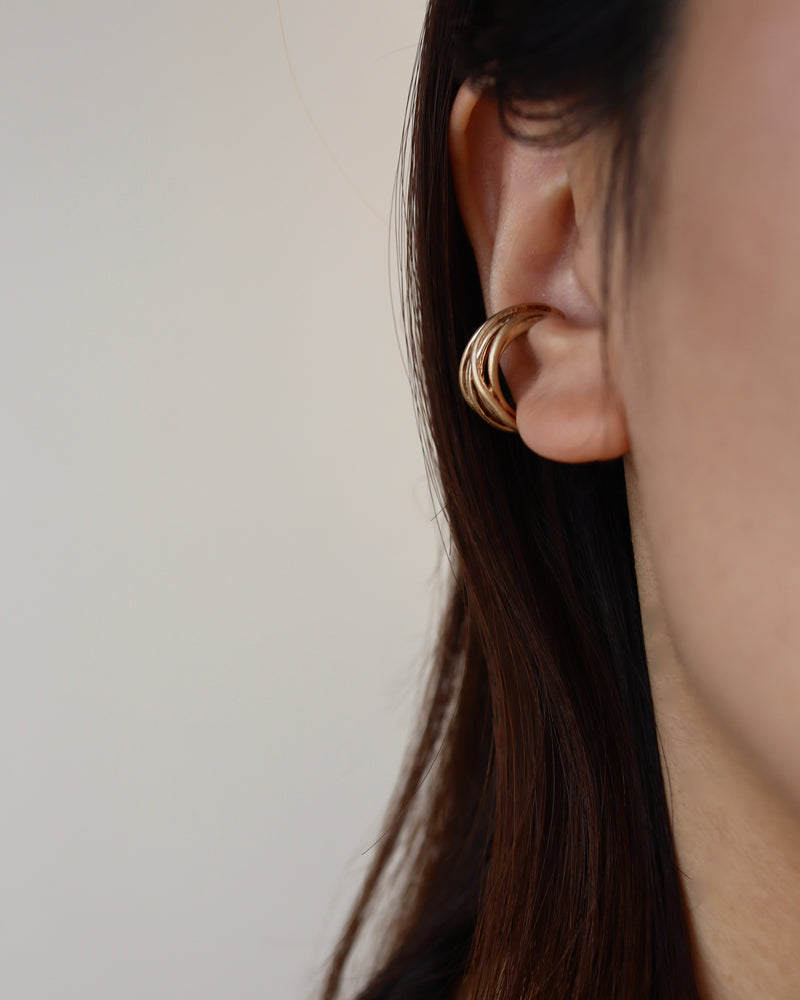overlapping threads pinky ring & ear cuff