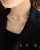 pearl & charm necklace