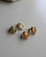 jewel stone pierce & earring