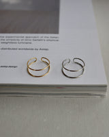 thin w ring & ear cuff