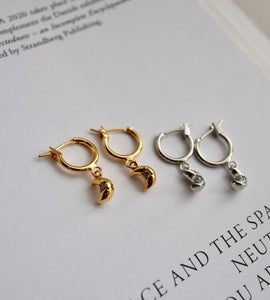 solid moon hanging pierce