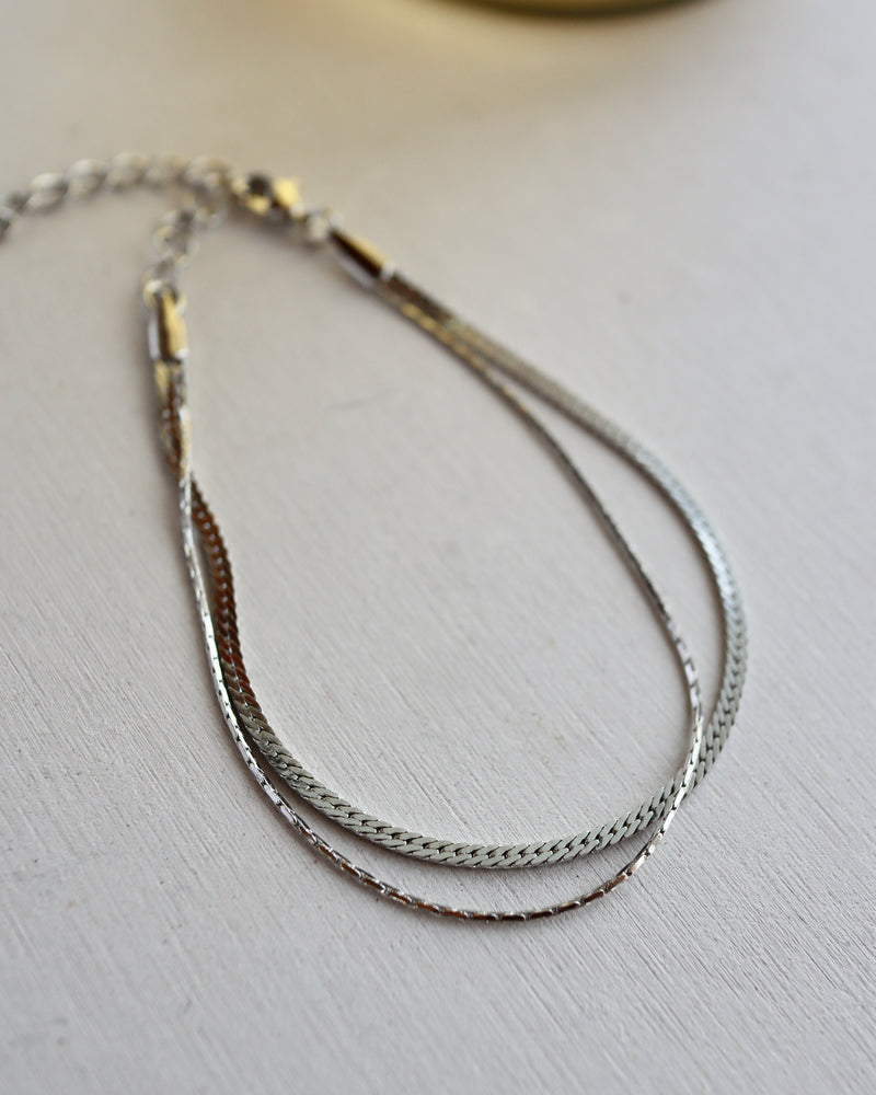 double thin line bracelet