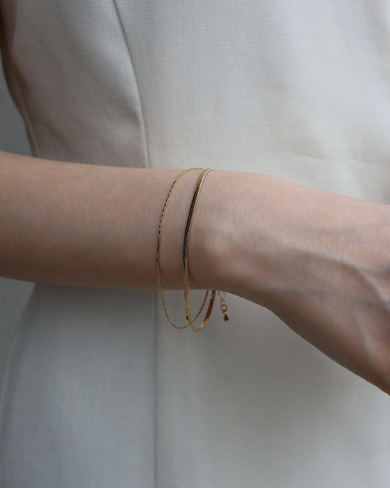double thin line bracelet