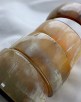 thick bi-color buffalo bangle