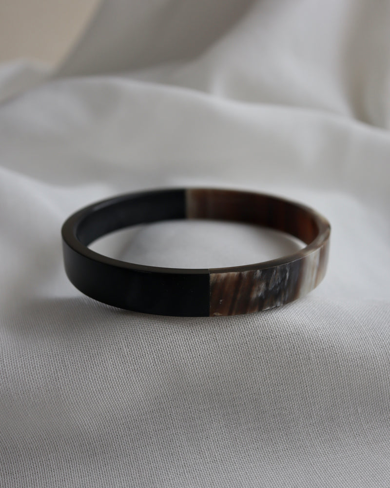 thin bi-color buffalo bangle