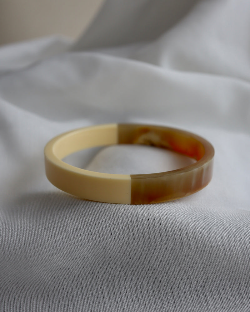 thin bi-color buffalo bangle