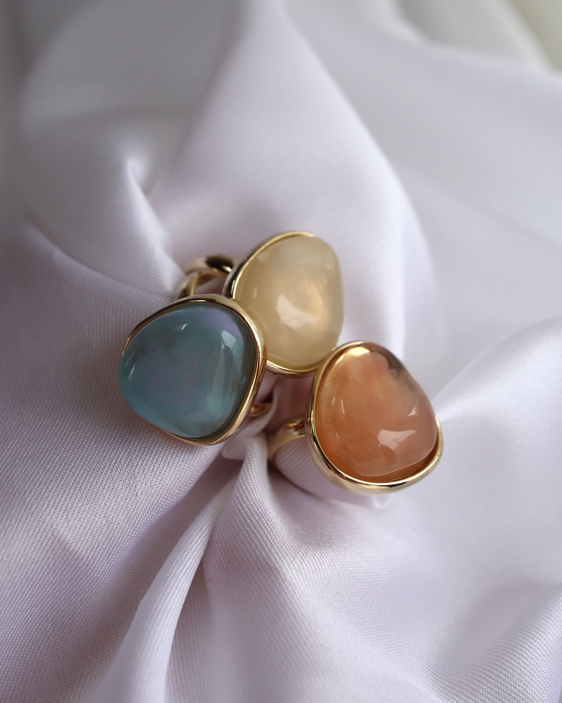 sheer color stone ring