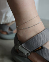 thin pearl chain anklet