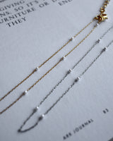 thin pearl chain anklet