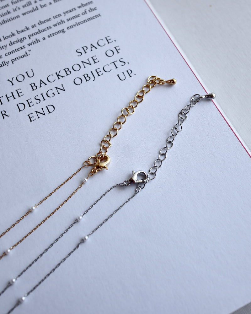 thin pearl chain anklet