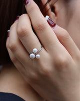 triplet pearl ring