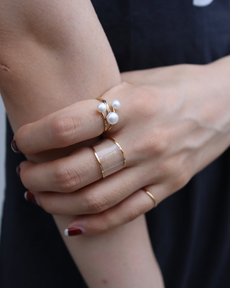 triplet pearl ring