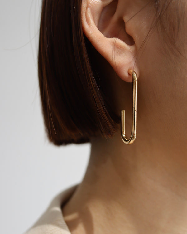 bend long pierce & earring