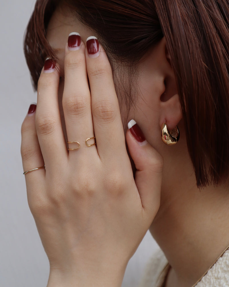 thin w ring & ear cuff